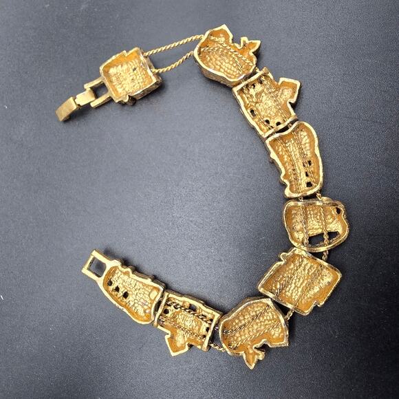 Teacher Themed Slide Charm Bracelet Teaching Vintage Costume Jewelry - Picture 6 of 8